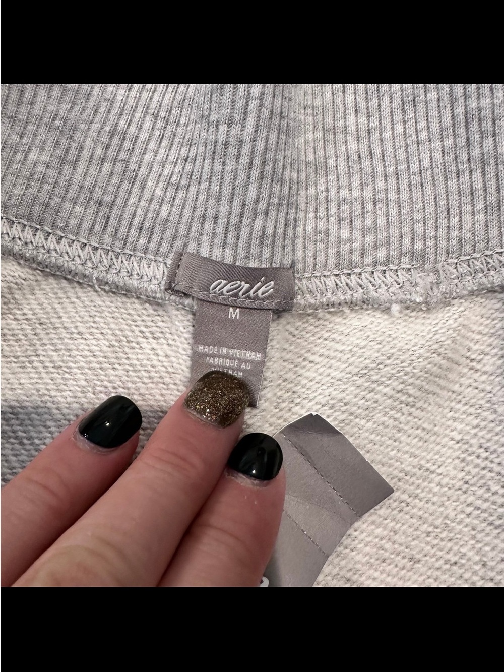 aerie Gray Distressed Jogger Sweatpants medium NWT - Picture 7 of 8